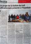 Article Corse-Matin du 04/12/2019 - Présentation station de trail Ospedale